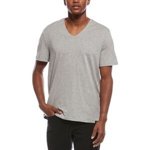 7 For All Mankind Mens V-Neck Luxe Performance T-Shirt, Grey